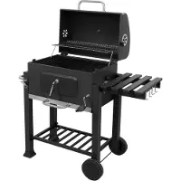 LUND Luxe Houtskoolgrill met Thermometer – XXL Grillrooster 57 x 37 cm – Inclusief Flesopener