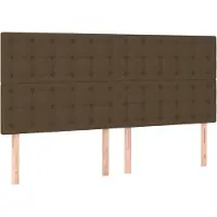 vidaXL Hoofdbord donkerbruin 180x5x118/128 cm stof