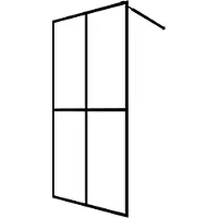 vidaXL Inloopdouchewand 90x195 cm mat gehard glas