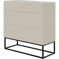 Selsey Dressoir Vesper 3 lades | spaanplaat grijs 90x90x38 cm dressoirs | NADUVI