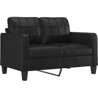 vidaXL Tweezitsbank 120 cm kunstleer zwart