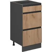 Vicco Keukenonderkast R-Line Krachtige eik goud 40 cm J-vorm, met laden, zonder werkblad, Model 39764