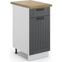 Vicco Fame-Line Keukenonderkast – 40 cm, WB Eik Antraciet landhuis