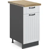Vicco Fame-Line Keukenonderkast – 40 cm, WB Eik Wit Landhuis