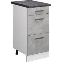 Vicco R-Line Keukenonderkast – 40 cm met laden, WB Antraciet Beton