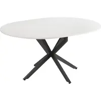Vicco Eettafel Loyd Wit/Zwart 120 x 76.5 cm Uitschuifbaar, Model 51776