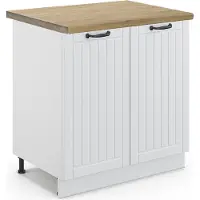 Vicco Wastafelkast Fame-Line Wit Landhuis 80 cm , WB Eik, Model 45965