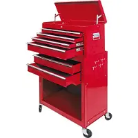 VOREL Rollende kast met 6 lades 62x33x107 cm