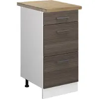 Vicco R-Line Keukenonderkast – 40 cm met laden, WB Eik Edel grijs