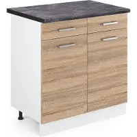 Vicco R-Line Keukenonderkast – 80 cm, WB Antraciet Sonoma