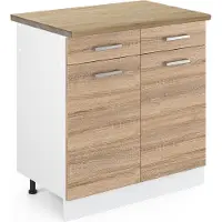 Vicco R-Line Keukenonderkast – 80 cm, WB Eik Sonoma