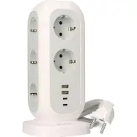 Verbatim 49547 Stopcontacten-toren - EUPT-01, kabel 2 meter, wit