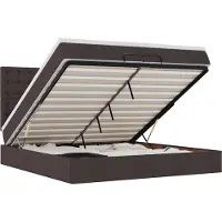 vidaXL Ottoman bed met matrassen 200x200cm stof donkerbruin