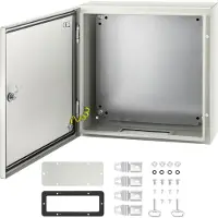 Vevor schakelkast NEMA industriële behuizing 50x50x15cm NEMA 4X stalen verdeelkast IP66 waterdicht en stofdicht elektrische aansluitdoos voor buiten/binnen met montageplaat