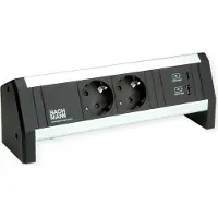 Bachmann DESK 2xbeveiligd contact 1xUSB A&C, USB Oplader 22W, GST18