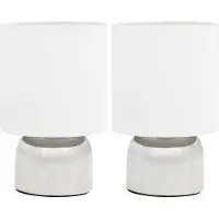 Möbelando vidaXL Tafel lampen, 2 stuks, met touchsensor, wit, fitting E14