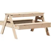 vidaXL Picknicktafel voor kinderen 88x97x52 cm massief grenenhout