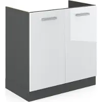 Vicco Wastafelkast R-Line Wit Hoogglans 80 cm zonder werkblad, Model 34906