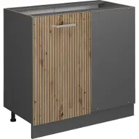 Vicco R-Line Hoekkast – 86 cm zonder werkblad Artisanaal eiken