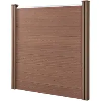 Neu.holz HKC Schuttingpaneel met palen - bruin
