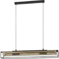 Eglo Nohales Hanglamp - E27 - 112 cm - Zwart|Goud - Staal