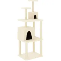 vidaXL Kattenmeubel met sisal krabpalen 167 cm crèmekleurig