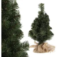 Kadax Kunstkerstboom met 105 takken, mini-dennenboom met jute, 80 cm