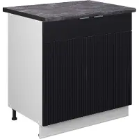Vicco Fame-Line Wastafelkast – 80 cm met legplank, WB Antraciet Zwart gestreept