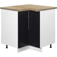 Vicco Fame-Line Hoekkast – 80.5 cm, WB Eik Zwart gestreept