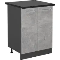 Vicco Keukenonderkast R-Line Beton 60 cm , WB Antraciet, Model 53898