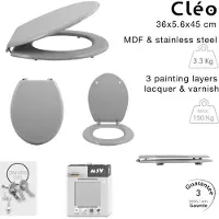 MSV WC Bril - CLEO - Toiletbril - MDF - Groen