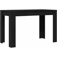 vidaXL Eettafel 120x60x76 cm spaanplaat zwart eikenkleurig