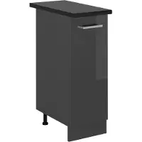 Vicco R-Line Apotheekkast – 30 cm, WB Antraciet Antraciet Hoogglans