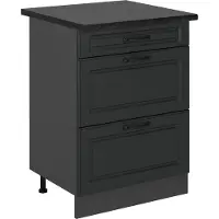 Vicco R-Line Keukenonderkast – 60 cm met laden, WB Antraciet Antraciet landhuis