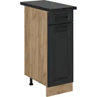 Vicco R-Line Keukenonderkast – 30 cm, WB Antraciet Antraciet landhuis