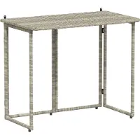 vidaXL Tuintafel inklapbaar 90x51x75 cm poly rattan lichtgrijs