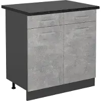 Vicco R-Line Keukenonderkast – 80 cm, WB Antraciet Beton