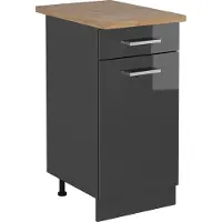 Vicco R-Line Keukenonderkast – 40 cm, WB Eik Antraciet Hoogglans