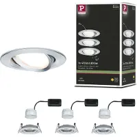 Paulmann Inbouwspot Led Nova Kantelbaar Aluminium 3x6,5w