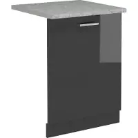 Vicco R-Line Vaatwasserfrontpaneel – 60 cm, WB Marmer Antraciet Hoogglans