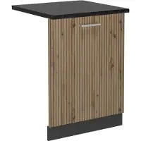 Vicco R-Line Vaatwasserfrontpaneel – 60 cm, WB Antraciet Artisanaal eiken
