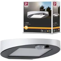 Paulmann LED buitenwandlamp solar Ryse wit, wit / opaal, Kunststof, Modern, solar buitenlamp