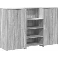 vidaXL Receptiebalie 155x50x103,5 cm bewerkt hout grijs sonoma eiken