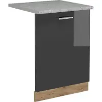 Vicco R-Line Vaatwasserfrontpaneel – 60 cm, WB Marmer Antraciet Hoogglans