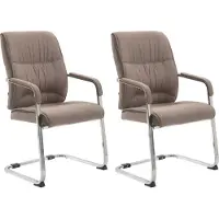 CLP XXL Anubis Set van 2 Eetkamerstoelen - Stof zwart