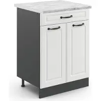Vicco R-Line Keukenonderkast – 60 cm, WB Marmer Wit Landhuis