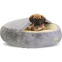 AIO Factory Pluche hondenmand 60 cm lichtgrijs