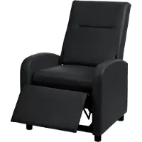 Mendler TV fauteuil -H18, relax fauteuil, kunstleer opvouwbaar 99x70x75cm ~ zwart