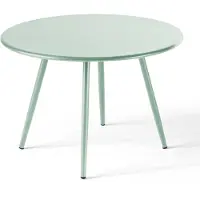 Oviala - Ronde salontafel voor in de tuin groen saliekleurig metaal 40 cm - Palavas