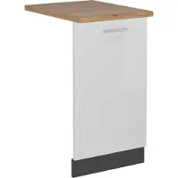 Vicco R-Line Vaatwasserfrontpaneel – 45 cm, WB Eik Wit Hoogglans